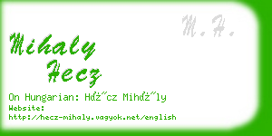 mihaly hecz business card